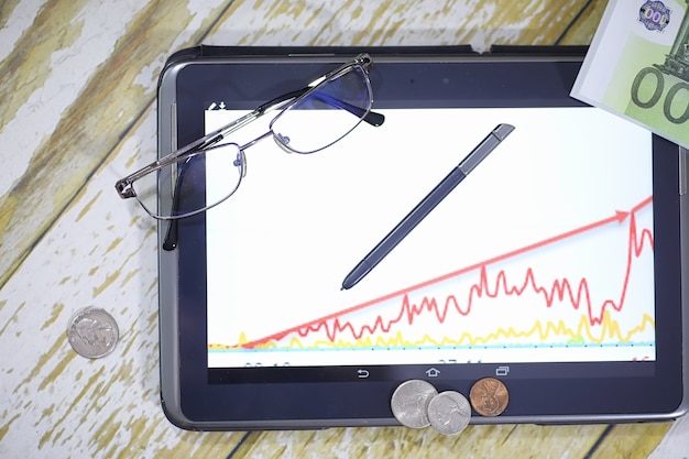 A close-up of graph showing interest rate hikes on student loan against current economic factors