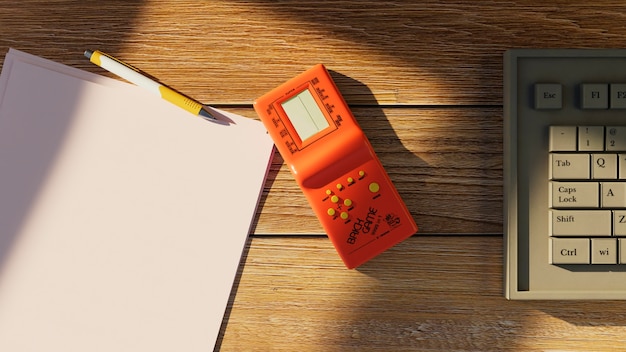 A close-up of a 1099-NEC form, highlighting the important fields for reporting income as a gig worker, placed on a wooden desk with a calculator and pen nearby.
