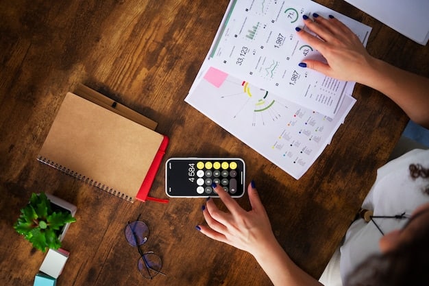 A person using a calculator and reviewing a spreadsheet with income and expense categories, highlighting the process of calculating net worth.