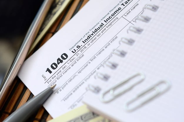A close-up, professional shot of a U.S. tax form 1040, specifically highlighting the section related to the Child Tax Credit. The image should be well-lit and clear, with a pen pointing to the relevant lines or boxes.