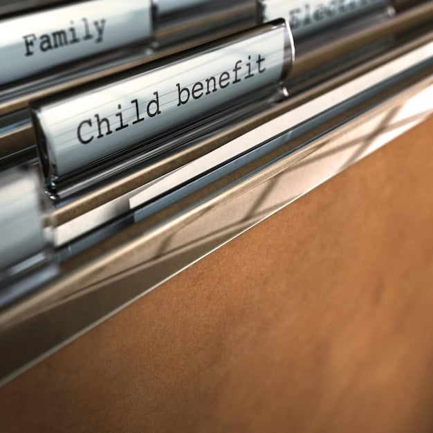 A close-up of a US tax form (Form 1040) with sections related to the Child Tax Credit highlighted. A pen is resting on the form, and there's a calculator in the background, symbolizing careful tax preparation.