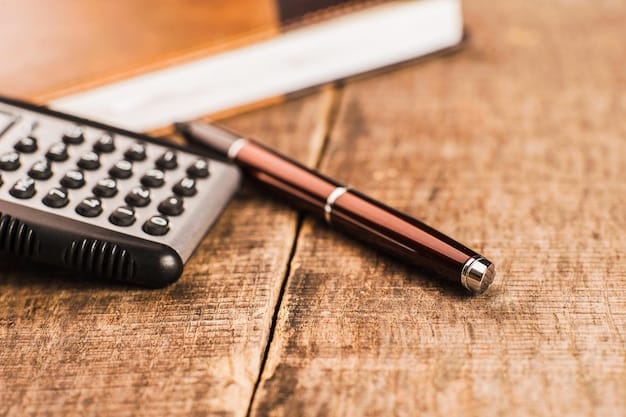A close-up of a calculator and pen on top of tax forms, highlighting the importance of accurate calculations and tax planning in investment strategies.