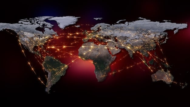 A world map highlighting major trade routes to and from the United States, overlaid with symbols of tariffs and trade negotiations, representing the complexities of international trade policy under different administrations.
