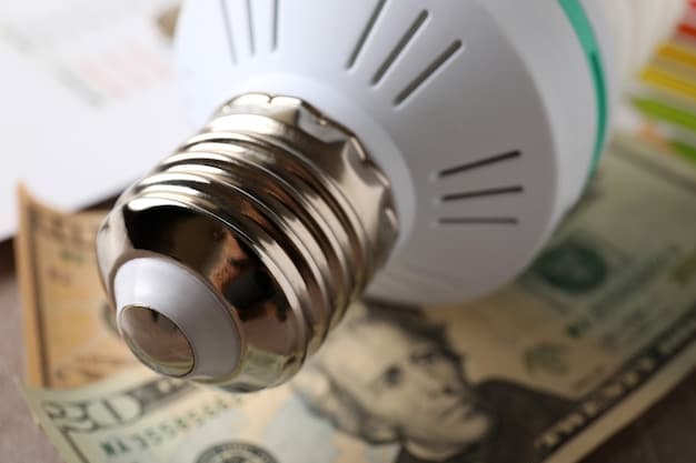 A close-up of an energy-efficient appliance with an Energy Star label, highlighting the potential for energy and cost savings.